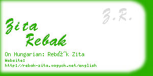 zita rebak business card